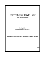 International Trade Law. Teaching Material.pdf